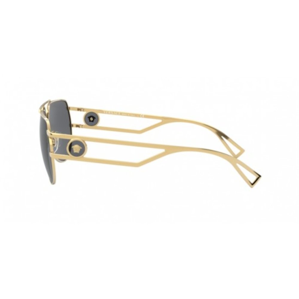 VERSACE VE2225 100287 GOLD GREY LENS SUNGLASSES - Picture 5 of 10